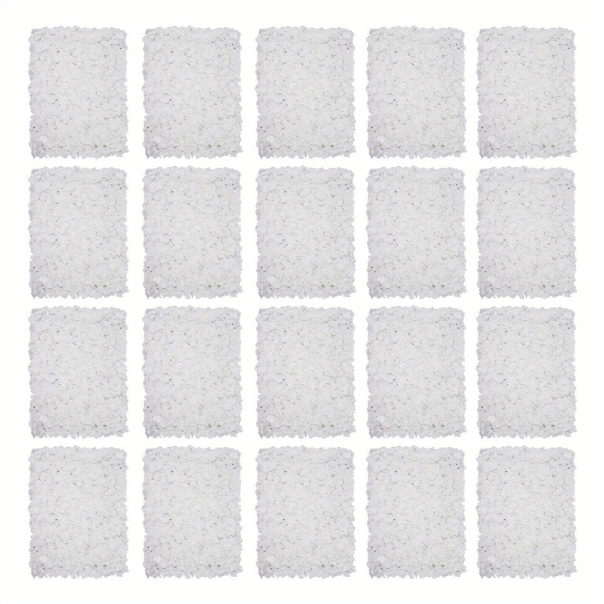 20Pcs Flower Panel Artificial Flower Wall Panel White Flower Backdrop Wall Decor