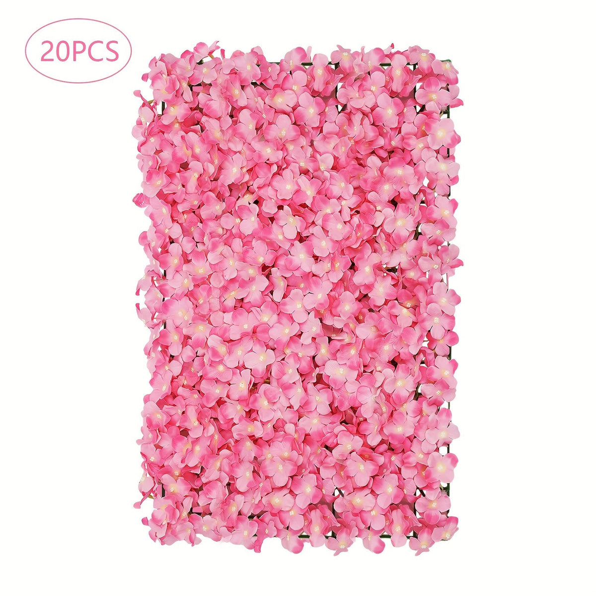 20pcs Whimsical Pink Artificial Flower Wall Set - Exquisite Romantic Backdrop Decor with Quick and Easy Installation, Durable and Reusable Design - Perfect for Weddings, Parties, Home Decor, and Special Events
