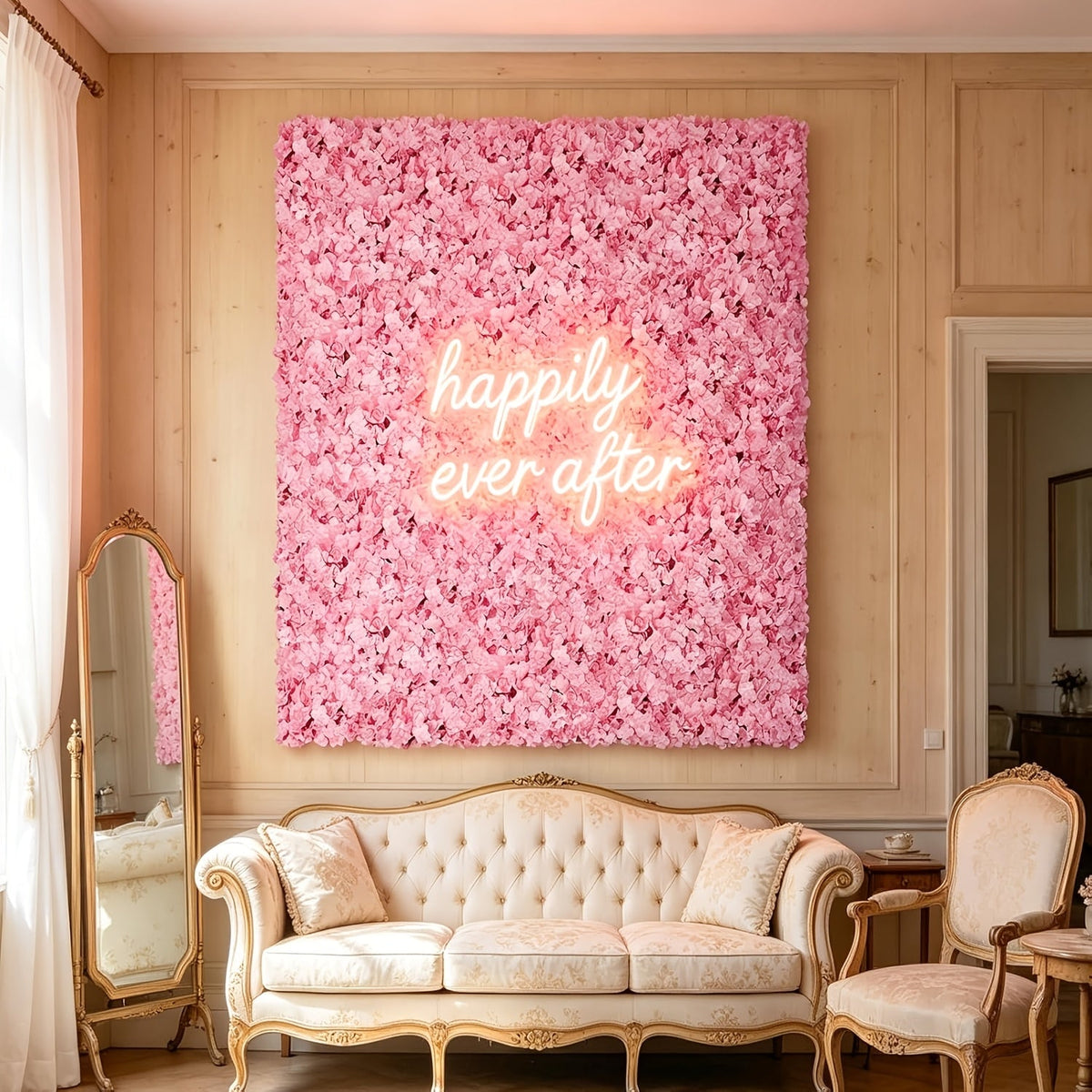 8pcs Light Pink Artificial Hydrangea Flower Wall Panel, 3D Dense Flower Backdrop, Reusable Floral Wall Decor for Wedding Ceremony, Birthday Party, Gender Reveal, Photo Booth, Indoor & Outdoor Events