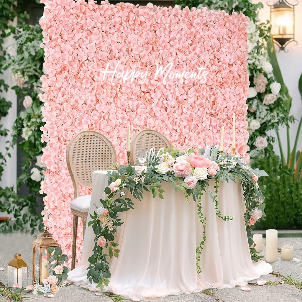 Photography Backdrop 24pcs Simulated Flower Wall for Easy Installation, Mother's Day, Wedding, Wedding Ceremony, Party Backdrop, Photography Props, Simulated Flower Arrangement Decoration (15 X 15 Inches)