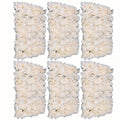 6pcs White Artificial Rose Flower Wall Panel Wedding Background Bouquet Party Home