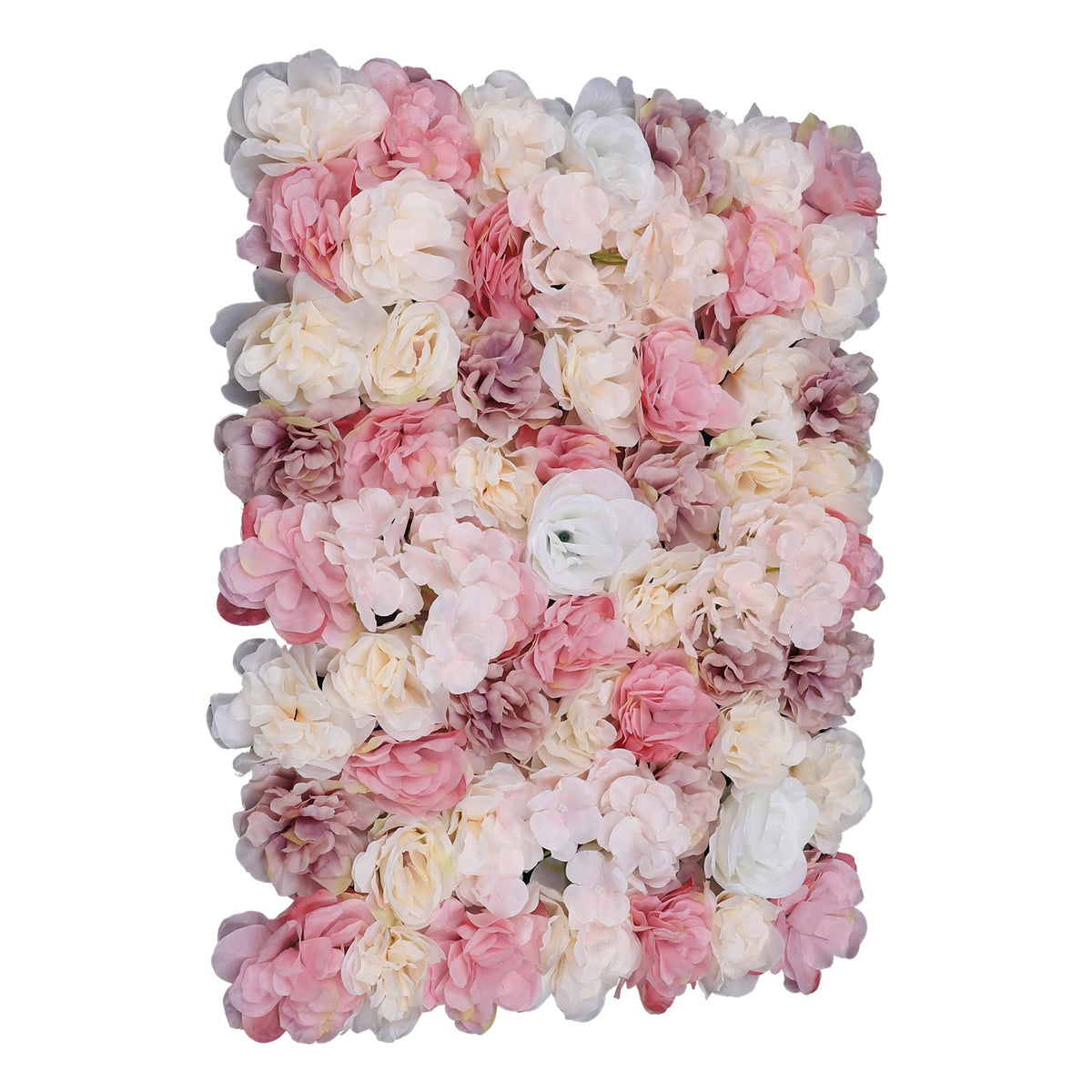 DNYSYSJ Flower Wall 12PCS 23.62"" x 15.75"" x 0.79"" Lifelike Pink & White Hydrangea Artificial Flowers Panel Silk Fabric Floral Wall Mat Rose Flower Wall Backdrop Decors, VUIFGBP4HRP04