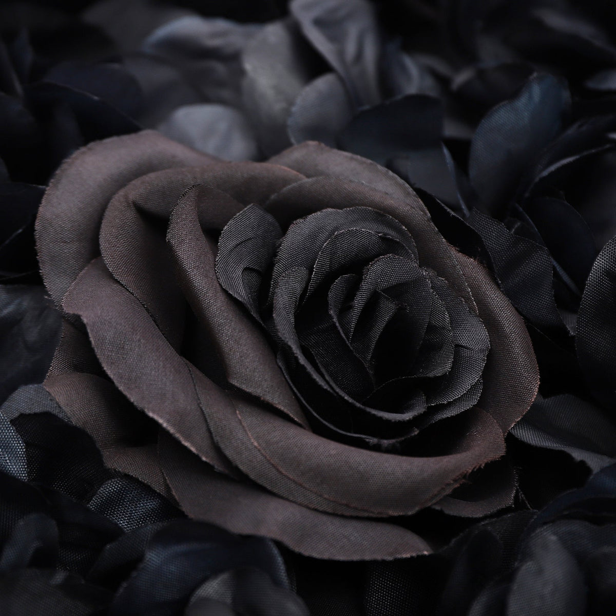 6pcs Black Flower Wall Panels, Artificial Flower Wall Panels, Flower Panels for Backdrop, 60 X 40 Cm/23.62 X 15.75 Inches, for Gardens, Patios, Landscapes