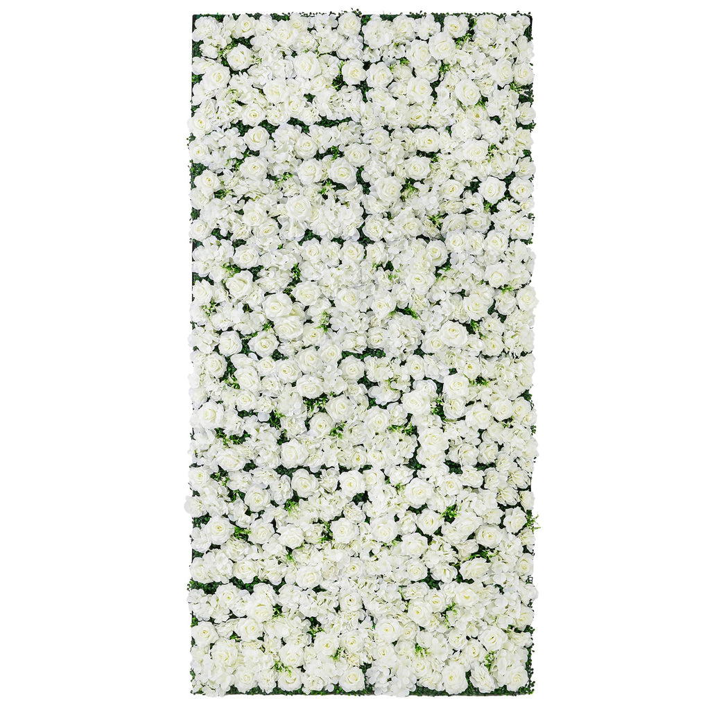 4ft*8ft Artificial Flower Wall Panels, 3D Silk Rose Floral Backdrop