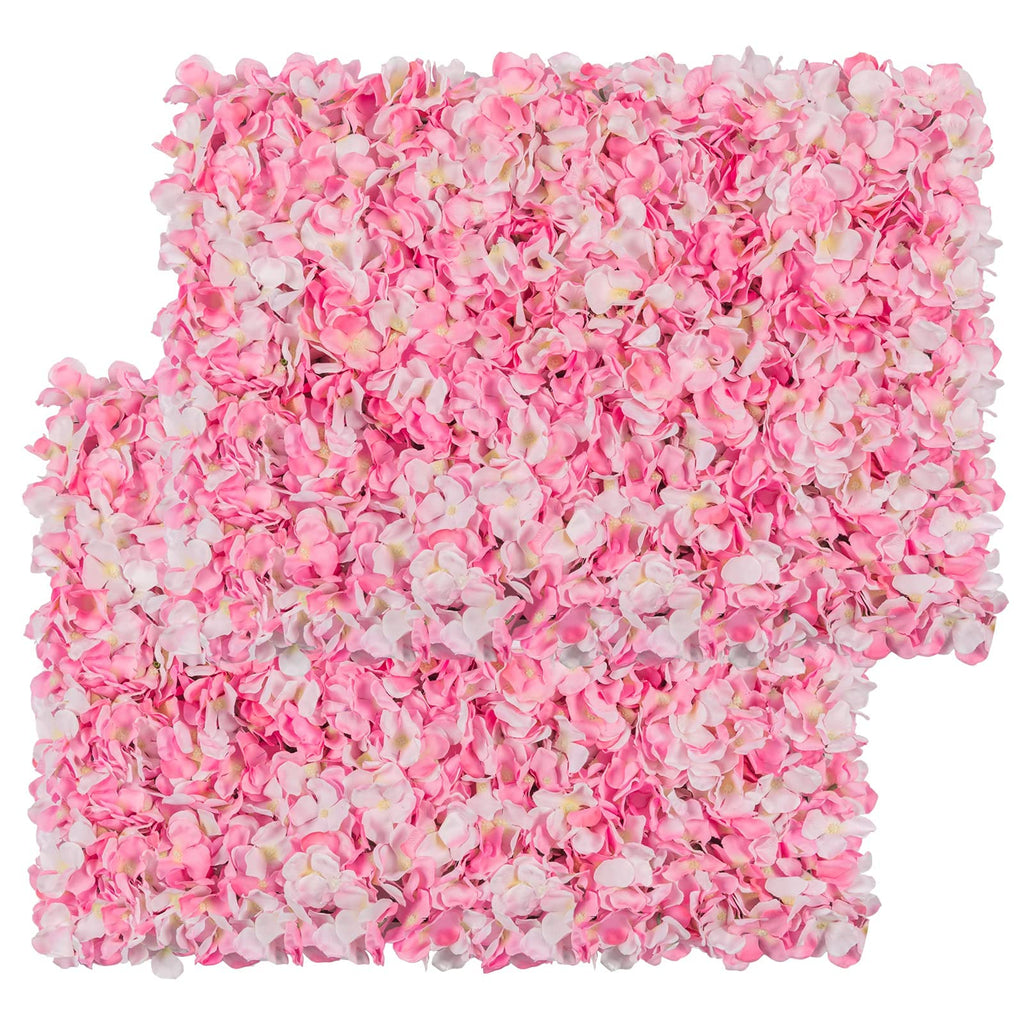 Artificial Flower Wall Backdrop 8×8 ft (2.4×2.4 m), 2 Panels 4×8 ft Each, Realistic Blooms for Wedding Ceremony, Photo Booth & Baby Shower,Stand/Frame Not Included