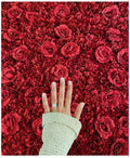 Blush Blooms Decor Flower Panels for Flower Wall (6 Pack) 24 Inch by 16 Inch Each | Flower Wall, Backdrop, Weddings, Event Decor, Bridal & Baby Shower, and Photography Décor (Red)