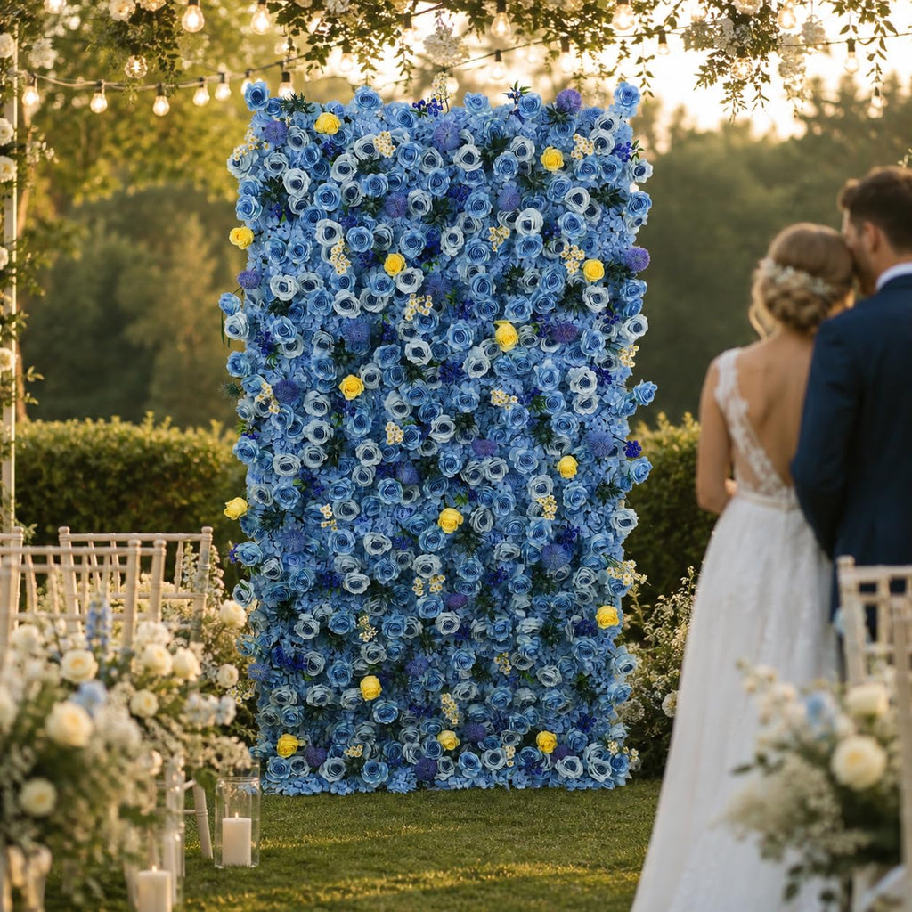 8x8ft 3D Silk Artificial Flowers Wall Backdrop, White Flower Wall, Quick Assembly and Storage, Reusable, Ideal for Weddings, Parties, Photo Booths, and Home Decor(Without Stand)