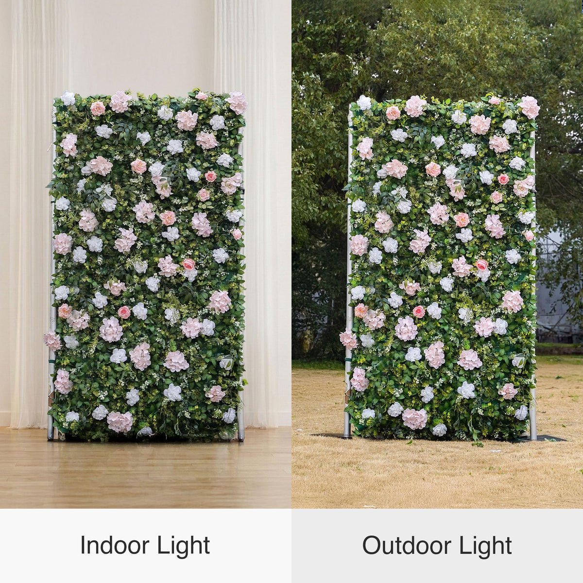Artificial Luxury‌ Flower Wall Panels, Gorgeous 3D Silk Floral Backdrop for Wedding, Baby Show, Party and Home Decor, Quick Assembly/Storage, Both Eco ＆ Pet Friendly