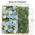 Flower Wall Backdrop 6 Panels 24x16 Inch Dusty Blue