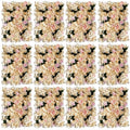 12pcs Artificial Rose Flower Wall Panel Bouquet Wedding Party Backdrop Decor