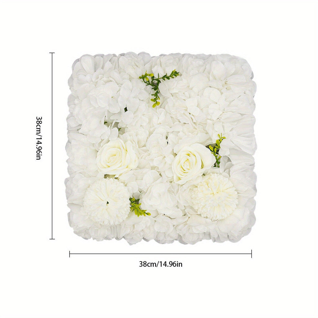 CNCEST 12pcs Flower Wall Panels, Artificial Flower Wall Panel, Suitable for Porch, Balcony, Garage, Terrace