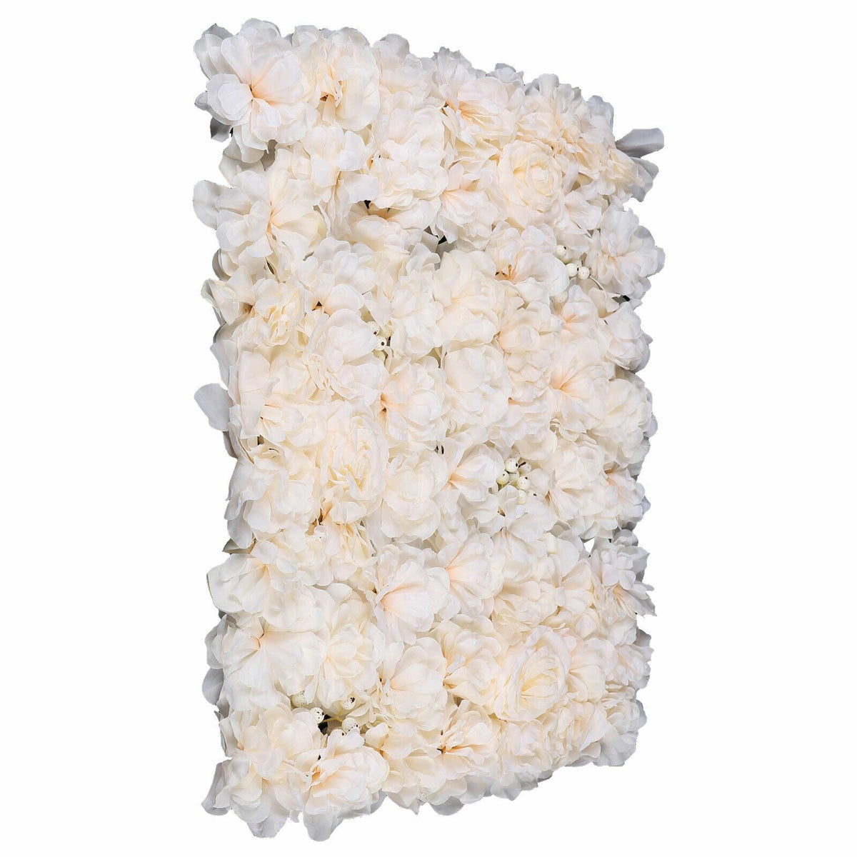 6pcs White Artificial Rose Flower Wall Panel Wedding Background Bouquet Party Home